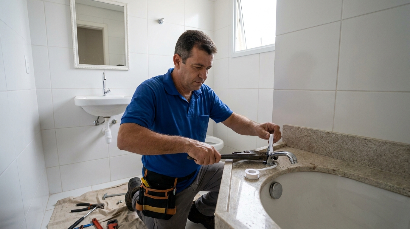 Instalação de torneira de cozinha em Chapecó‑SC