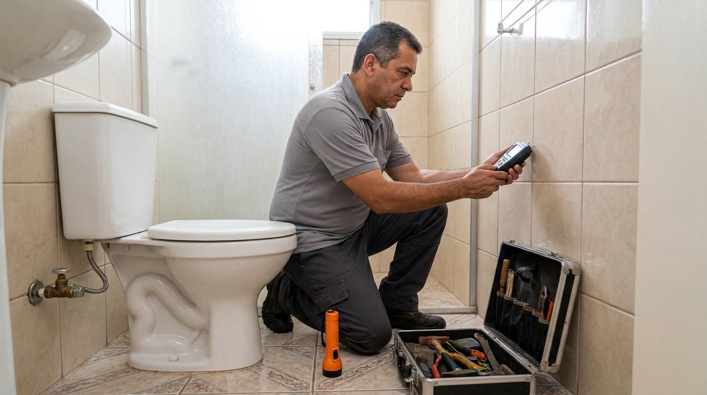 Técnico de caça vazamento com detector em Chapecó‑SC